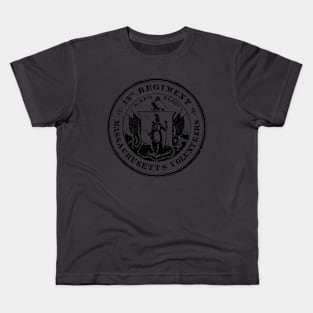 Massachusetts Volunteers 13th Regiment showing Massachusetts state seal Kids T-Shirt